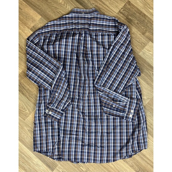 Duluth Trading Button Down Shirt Men’s XL Blue Plaid - Picture 4 of 7